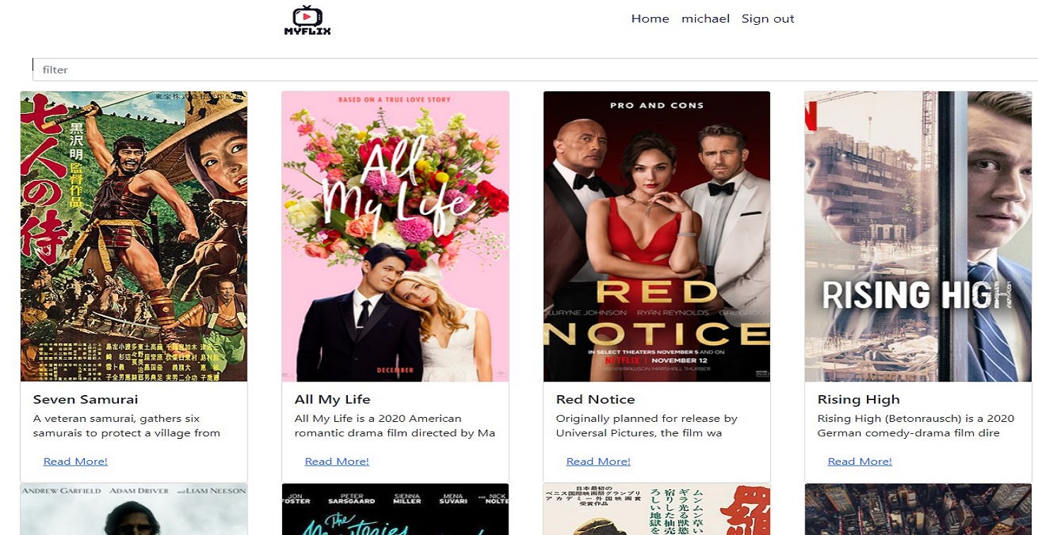 MyFlix React App